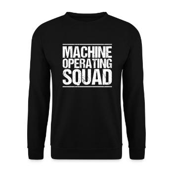 Machine and plant operator Machine operator - Unisex Sweatshirt - black - Front - Alina (178cm) & Michal (187cm)
