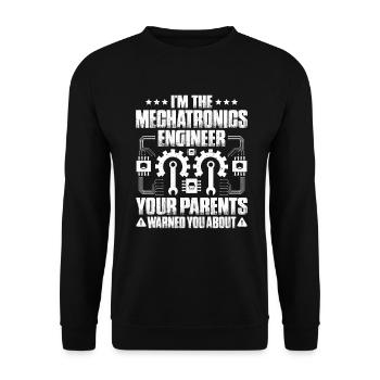 Mechatroniker Mechatronik Ingénieur mécatronique - Sweat-shirt Unisexe - noir - Devant - Alina (178cm) & Michal (187cm)