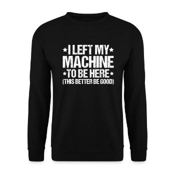 Machine and plant operator Machine operator - Unisex Sweatshirt - black - Front - Alina (178cm) & Michal (187cm)