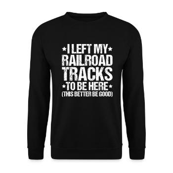 Gleisbauer Schienenarbeiter Gleisbau Track Laborer - Sweat-shirt Unisexe - noir - Devant - Alina (178cm) & Michal (187cm)