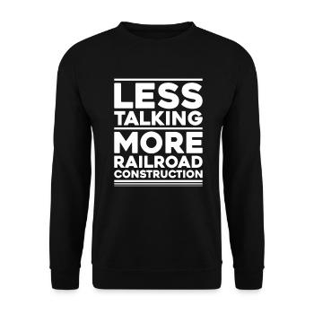 Gleisbauer Schienenarbeiter Gleisbau Track Laborer - Sweat-shirt Unisexe - noir - Devant - Alina (178cm) & Michal (187cm)