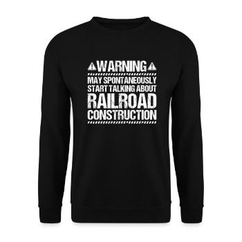 Gleisbauer Schienenarbeiter Gleisbau Track Laborer - Sweat-shirt Unisexe - noir - Devant - Alina (178cm) & Michal (187cm)
