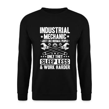 Industriemechaniker Industrial Mechanic - Unisex Pullover - Schwarz - Vorne - Alina (178cm) & Michal (187cm)