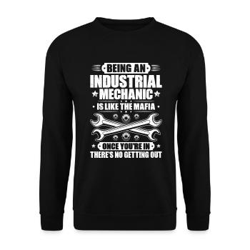 Industriemechaniker Industrial Mechanic - Unisex Pullover - Schwarz - Vorne - Alina (178cm) & Michal (187cm)