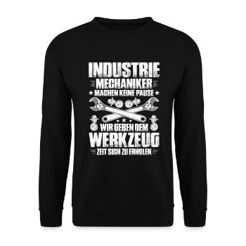 Industriemechaniker Mécanicien Industriel - Sweat-shirt Unisexe - noir - Devant - Alina (178cm) & Michal (187cm)
