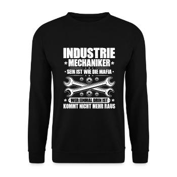 Industriemechaniker Mécanicien Industriel - Sweat-shirt Unisexe - noir - Devant - Alina (178cm) & Michal (187cm)