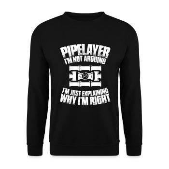 Pipeline Constructor Pipeline Construction Pipelayer - Unisex Sweatshirt - black - Front - Alina (178cm) & Michal (187cm)