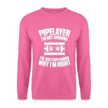 Constructeur de pipelines Construction de pipelines Pipelayer - Sweat-shirt Unisexe - rose - Devant