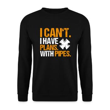 Pipeline Constructor Pipeline Construction Pipelayer - Unisex Sweatshirt - black - Front - Alina (178cm) & Michal (187cm)