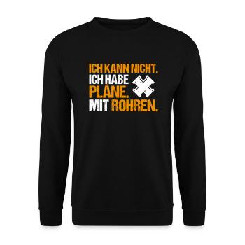 Rohrleitungsbauer Rohrleitungsbau Pipelayer - Unisex Pullover - Schwarz - Vorne - Alina (178cm) & Michal (187cm)