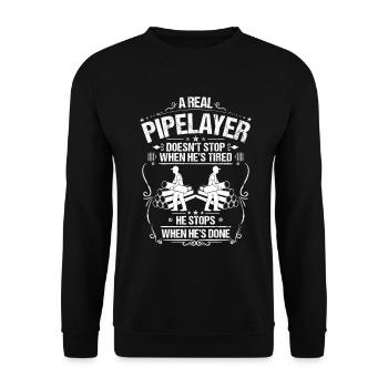 Pipeline Constructor Pipeline Construction Pipelayer - Unisex Sweatshirt - black - Front - Alina (178cm) & Michal (187cm)