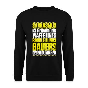 Rohrleitungsbauer Rohrleitungsbau Pipelayer - Unisex Pullover - Schwarz - Vorne - Alina (178cm) & Michal (187cm)