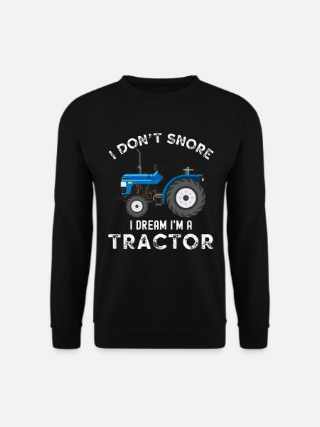 Ich schnarche nicht, ich träume im Traktor - Unisex Pullover - Schwarz