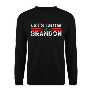 Lasst uns wachsen Brandon, Funny Anti Biden, FJB - Unisex Pullover - Schwarz - Vorne - Alina (178cm) & Michal (187cm)