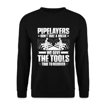 Pipeline Constructor Pipeline Construction Pipelayer - Unisex Sweatshirt - black - Front - Alina (178cm) & Michal (187cm)