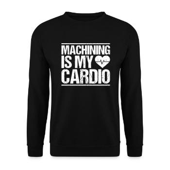 Opérateur de machine de découpe Turner Milling fraiseur Machiniste CNC - Sweat-shirt Unisexe - noir - Devant - Alina (178cm) & Michal (187cm)