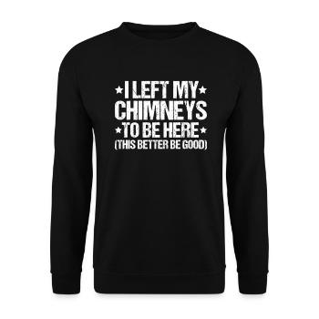 Schornsteinfeger Kaminkehrer Ramoneur - Sweat-shirt Unisexe - noir - Devant - Alina (178cm) & Michal (187cm)