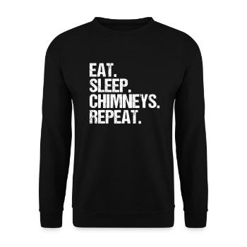 Schornsteinfeger Kaminkehrer Ramoneur - Sweat-shirt Unisexe - noir - Devant - Alina (178cm) & Michal (187cm)