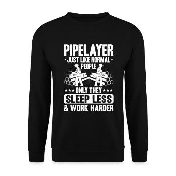Pipeline Constructor Pipeline Construction Pipelayer - Unisex Sweatshirt - black - Front - Alina (178cm) & Michal (187cm)
