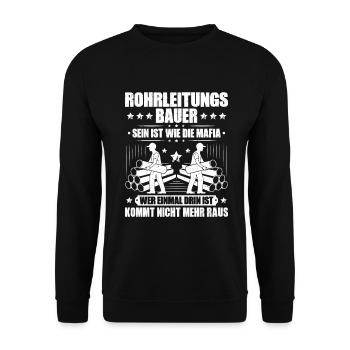 Rohrleitungsbauer Rohrleitungsbau Pipelayer - Unisex Pullover - Schwarz - Vorne - Alina (178cm) & Michal (187cm)