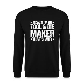 Werkzeugmechaniker Werkzeugmacher Tool & Die Maker - Unisex Pullover - Schwarz - Vorne - Alina (178cm) & Michal (187cm)