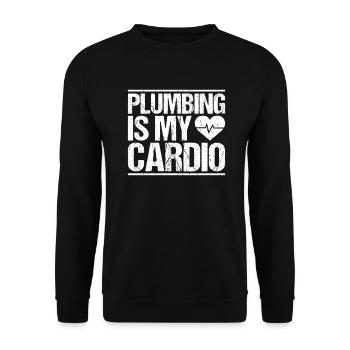 Plant mechanic plumber plumber sanitary heating - Unisex Sweatshirt - black - Front - Alina (178cm) & Michal (187cm)