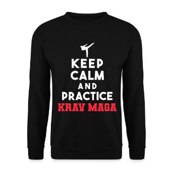 Krav Maga Apparel Israeli Self - Unisex Pullover - Schwarz - Vorne - Alina (178cm) & Michal (187cm)