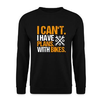 Zweiradmechatroniker Motorrad Motorcycle Mechanic - Unisex Pullover - Schwarz - Vorne - Alina (178cm) & Michal (187cm)