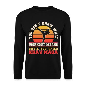Krav Maga Apparel Israeli Self - Unisex Pullover - Schwarz - Vorne - Alina (178cm) & Michal (187cm)