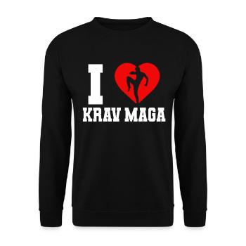 Krav Maga Apparel Israeli Self - Unisex Pullover - Schwarz - Vorne - Alina (178cm) & Michal (187cm)