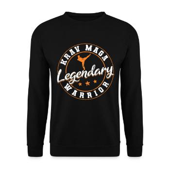 Krav Maga Apparel Israeli Self - Unisex Sweatshirt - black - Front - Alina (178cm) & Michal (187cm)