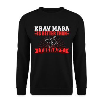 Krav Maga Apparel Israeli Self - Unisex Pullover - Schwarz - Vorne - Alina (178cm) & Michal (187cm)
