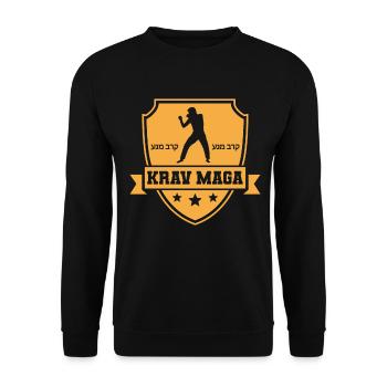 Krav Maga Apparel Israeli Self - Unisex Sweatshirt - black - Front - Alina (178cm) & Michal (187cm)