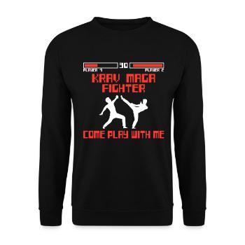 Krav Maga Apparel Israeli Self - Unisex Pullover - Schwarz - Vorne - Alina (178cm) & Michal (187cm)