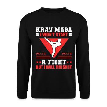 Krav Maga Apparel Israélien Self - Sweat-shirt Unisexe - noir - Devant - Alina (178cm) & Michal (187cm)