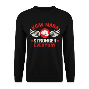 Krav Maga Apparel Israeli Self - Unisex Pullover - Schwarz - Vorne - Alina (178cm) & Michal (187cm)