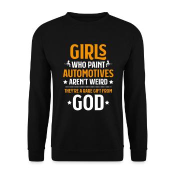 Vehicle Painter Painter Automotive Painter - Unisex Sweatshirt - black - Front - Alina (178cm) & Michal (187cm)