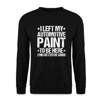 Peintre de véhicules Peintre automobile - Sweat-shirt Unisexe - noir - Devant - Alina (178cm) & Michal (187cm)