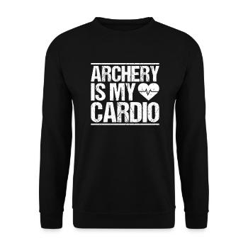 Bogenschütze Bogenschießen Bogen Archer Tir à l’arc - Sweat-shirt Unisexe - noir - Devant - Alina (178cm) & Michal (187cm)