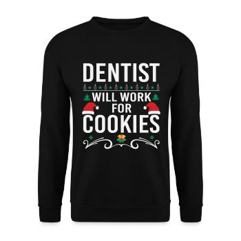 Dental Squad 2023 Christmas , Dentist Christmas , - Unisex Sweatshirt - black - Front - Alina (178cm) & Michal (187cm)