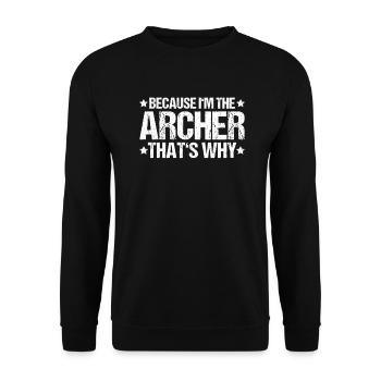 Bogenschütze Bogenschießen Bogen Archer Tir à l’arc - Sweat-shirt Unisexe - noir - Devant - Alina (178cm) & Michal (187cm)