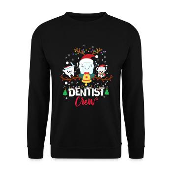 Dental Squad 2023 Christmas , Dentist Christmas , - Unisex Sweatshirt - black - Front - Alina (178cm) & Michal (187cm)