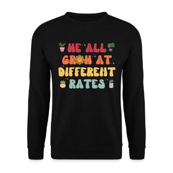 We All Grow At Different Rates Sped Teacher, - Unisex Sweatshirt - black - Front - Alina (178cm) & Michal (187cm)
