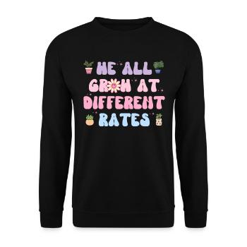 We All Grow At Different Rates Sped Teacher, - Unisex Sweatshirt - black - Front - Alina (178cm) & Michal (187cm)