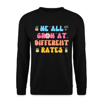 We All Grow At Different Rates Sped Teacher, - Unisex Sweatshirt - black - Front - Alina (178cm) & Michal (187cm)