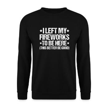 Pyrotechnicien Feux d'artifice Pyrotechnie Pyrotechnicien - Sweat-shirt Unisexe - noir - Devant - Alina (178cm) & Michal (187cm)