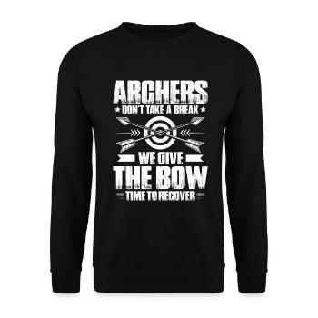 Archer Tir à l'arc Arc Archer Tir à l'arc - Sweat-shirt Unisexe - noir - Devant - Alina (178cm) & Michal (187cm)