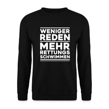 Rettungsschwimmer Wasserrettung Lifesaver - Unisex Pullover - Schwarz - Vorne - Alina (178cm) & Michal (187cm)