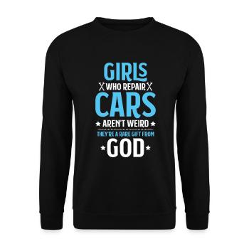 Ingénieur en mécatronique automobile Mécanicien automobile Mécanicien automobile - Sweat-shirt Unisexe - noir - Devant - Alina (178cm) & Michal (187cm)