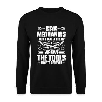 Ingénieur en mécatronique automobile Mécanicien automobile Mécanicien automobile - Sweat-shirt Unisexe - noir - Devant - Alina (178cm) & Michal (187cm)